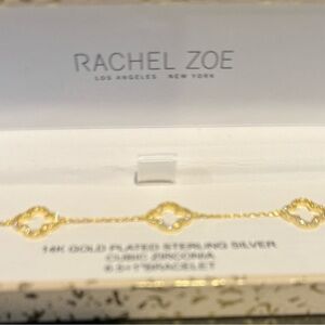 Rachel Zoe Gold Clover Bracelet